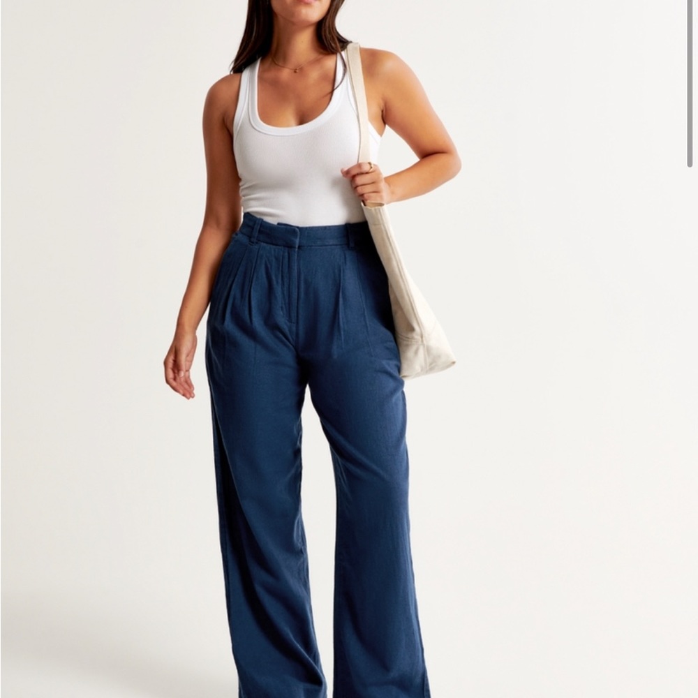 Abercrombie Linen Blend Tailored Trouser